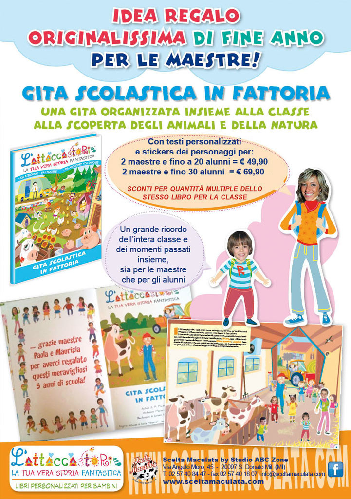 Gita Scolastica in Fattoria - libro personalizzato - anteprima