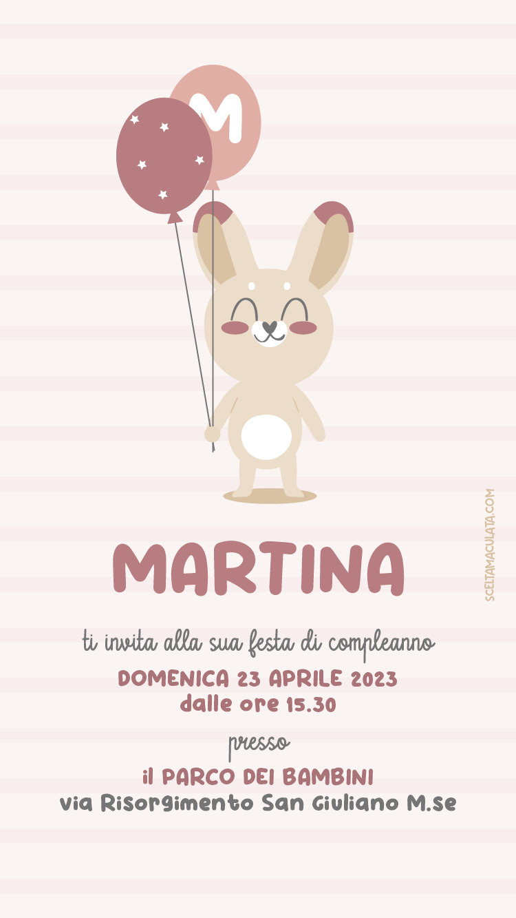 Invito festa di compleanno - little rabbit - Scelta Maculata